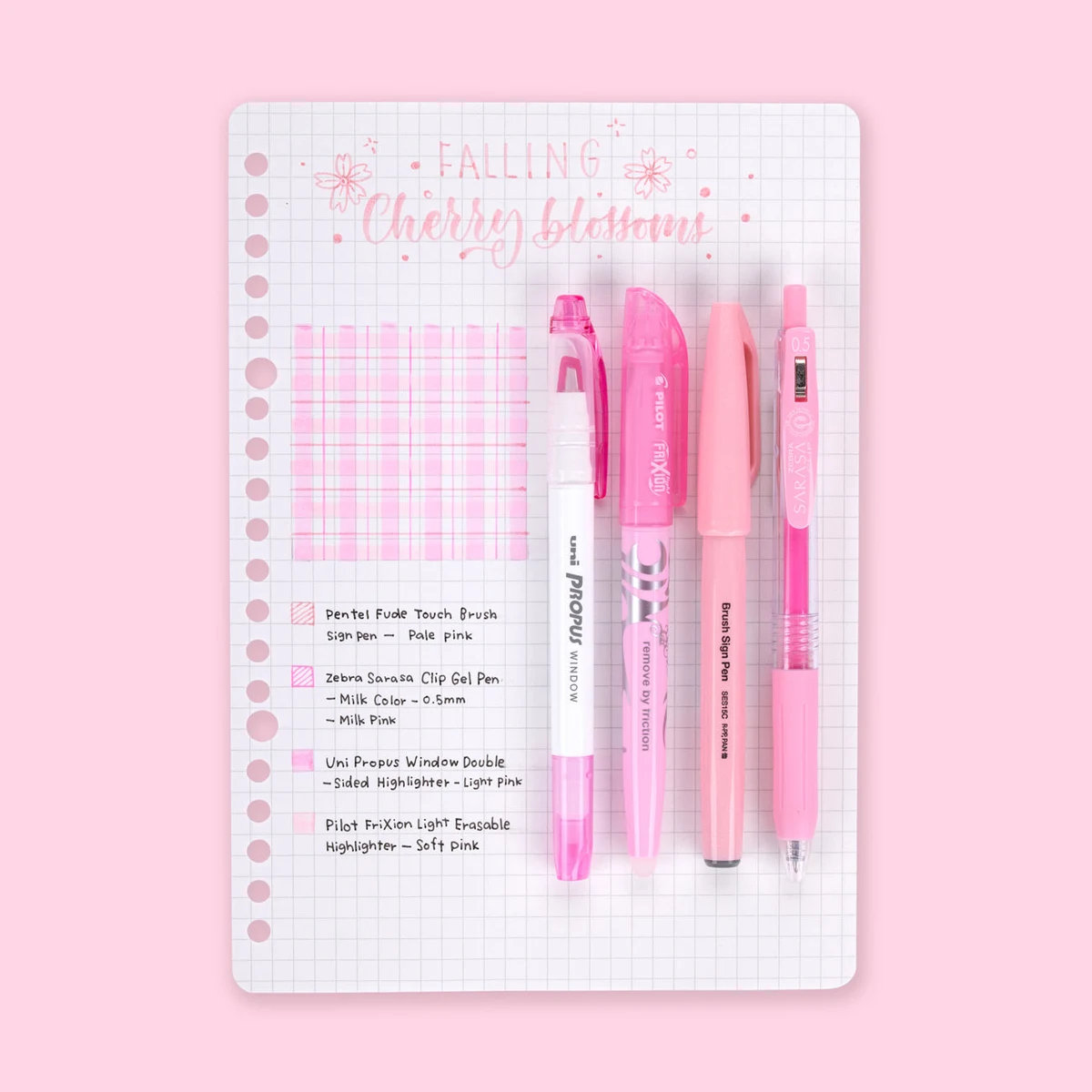 Color Scheme Pen Set - Falling Cherry Blossom