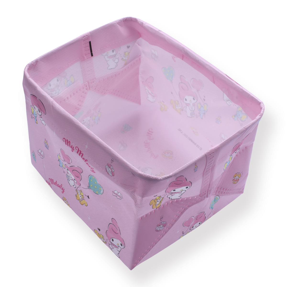 Pink My Melody foldable storage box with character print